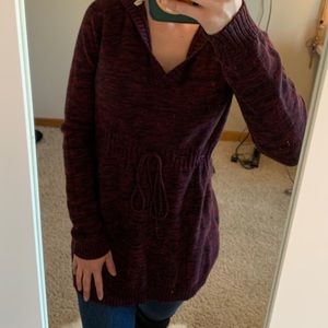 Roxy Knit Tunic with pull string waist and Hood